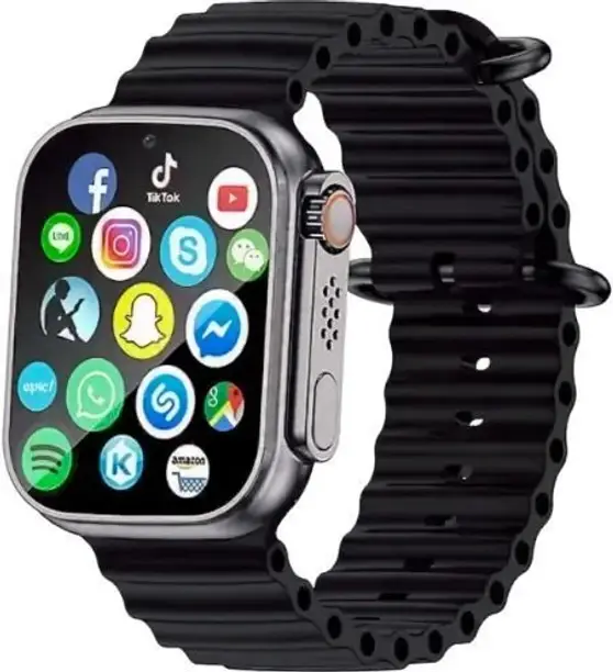 NexFit Ultra Smart Watch with 1.96" AMOLED Display, Bluetooth Calling, 120+ Sports Modes, IP68 Waterproof (Midnight Black)